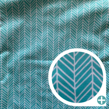 Load image into Gallery viewer, Aqua Herringbone (medium wet bag)