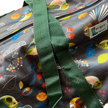 Load image into Gallery viewer, NZ Tiny Birds by Ellen G, green straps - Duffle Bag