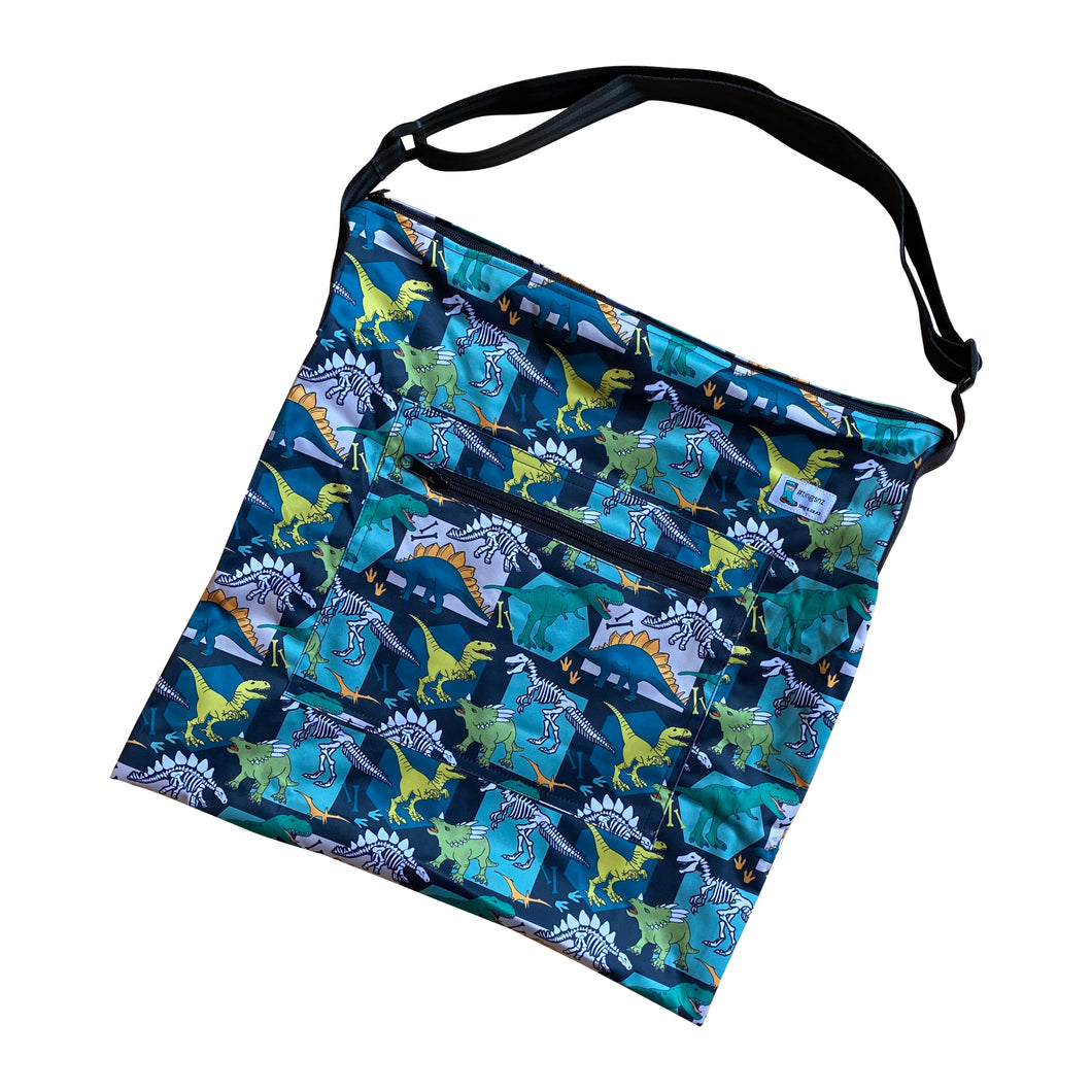 Dinosaurs - 'The Square' (crossbody wet bag)