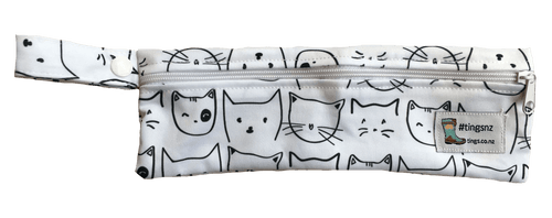 Cats (cutlery or toothbrush wet bag)