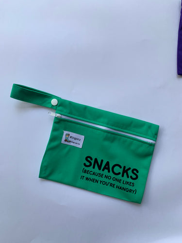 Snacks (because no one likes it when you're hangry) (small wet bag)