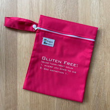 Load image into Gallery viewer, Gluten-free: where joy goes to die (inbetweener wet bag)