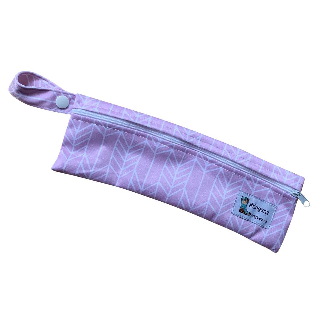 Pretty in Pink (cutlery or toothbrush wet bag)