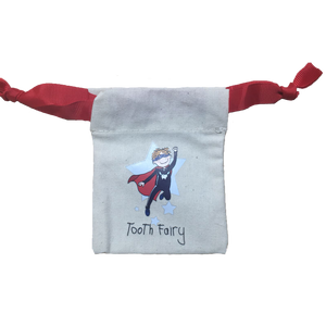 Superhero tooth fairy (bag and receipt)