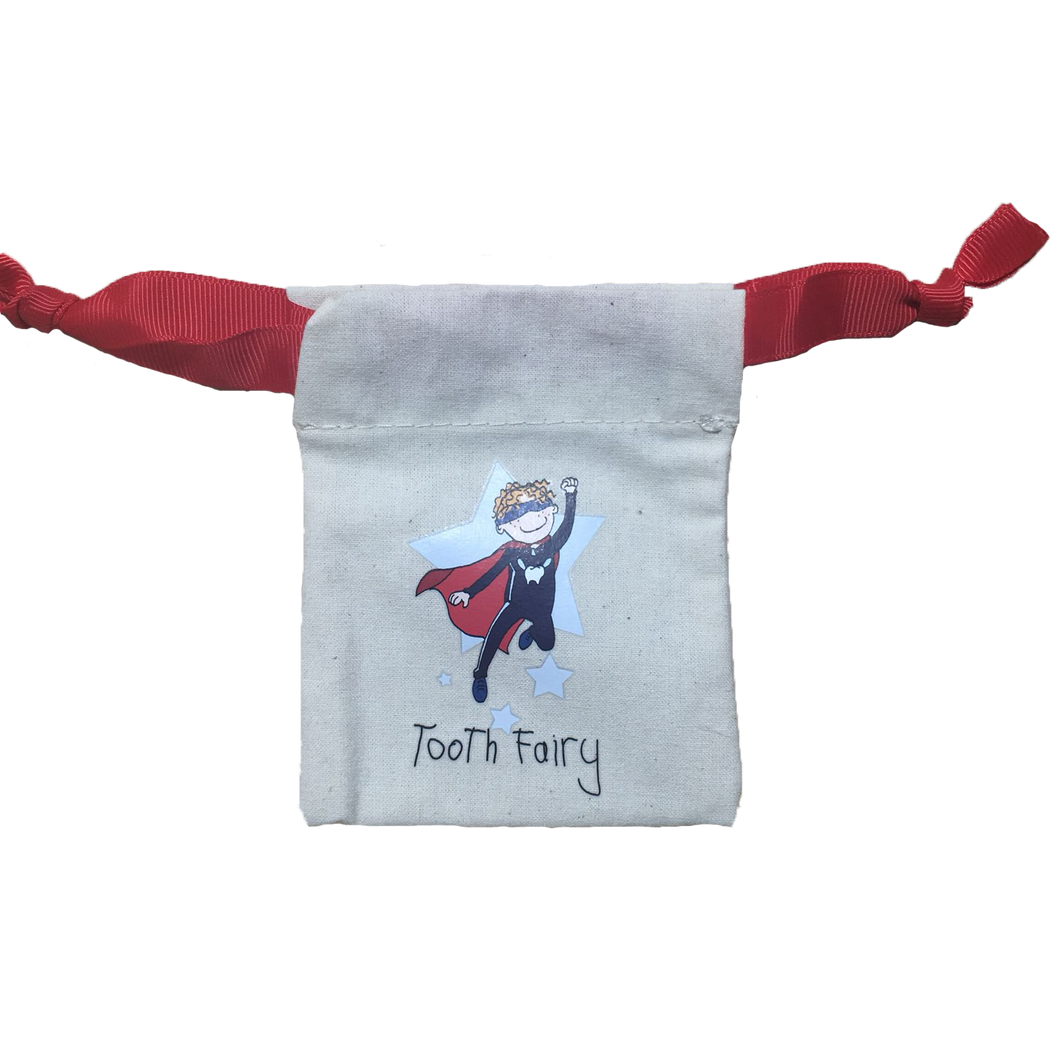 Superhero tooth fairy (bag and receipt)